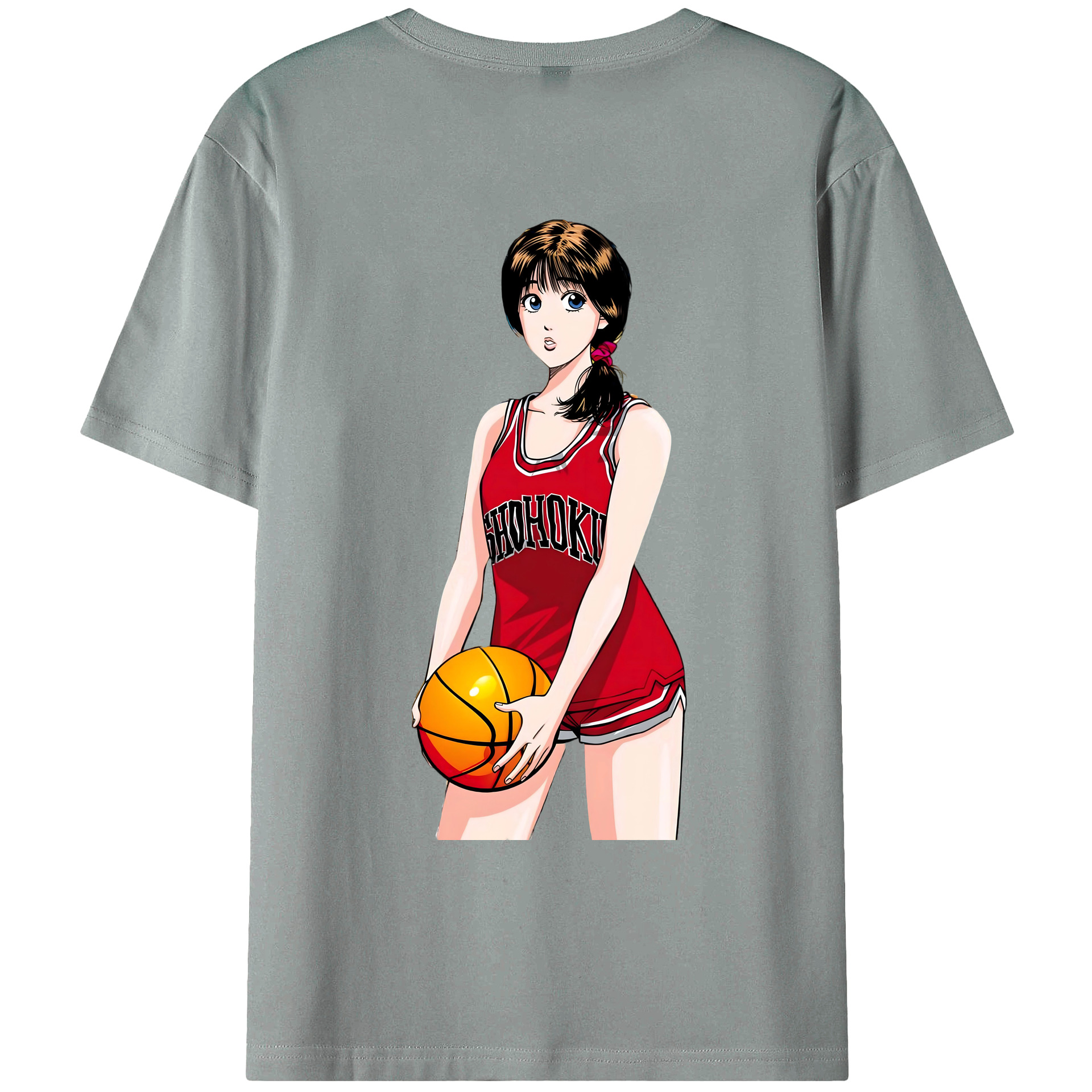 （画像用） SLAM DUNK／スラムダンク 綿100％ メンズ半袖Tシャツ（バックプリント） 通気性